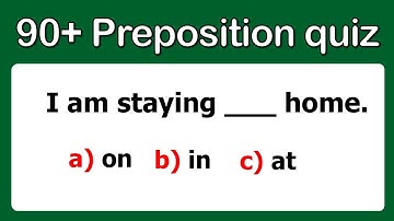 90+ preposition Quiz | Grammar test | 10 English Quiz
