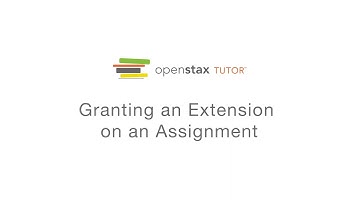 Granting an Extension on an Assignment in OpenStax Tutor