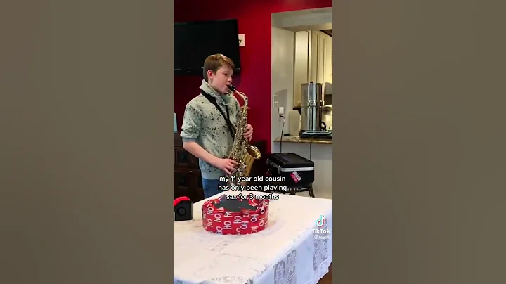 11years old boy playing careless Whisper