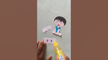 (1)Tutorial Moving Paper Puppet👀inspired by wasu art@Cermrnl #shorts#wasu_art#sree_art#paperpuppet