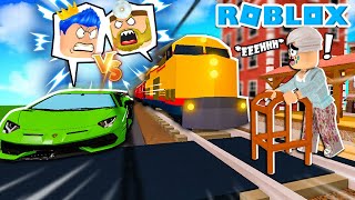 KITA NEKAT BALAPAN KERETA VS MOBIL TESLA TERCEPAT 999.999.999 KM/JAM DI ROBLOX!! ROBLOX CAR VS TRAIN