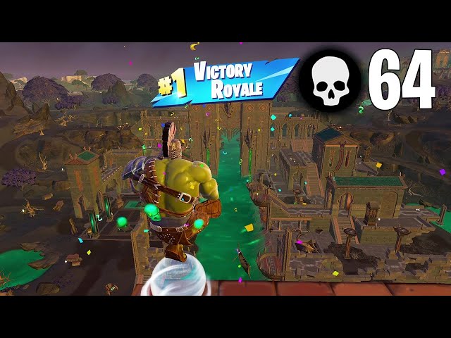 64 Elimination Solo vs Squads Wins (Fortnite Chapter 5 Season 2 Ps4 Controller Gameplay) class=