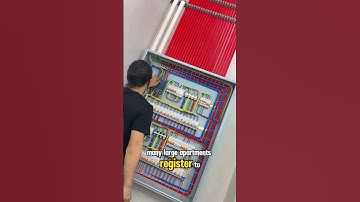 Het installeren van een driefasen-elektrische verdeelkast.