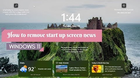 Turn Off Lock Screen Widgets in Windows 11 | How to remove start up screen News
