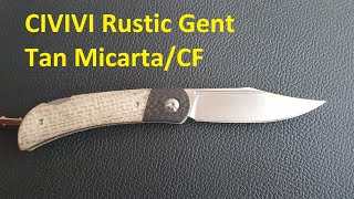 CIVIVI Rustic Gent Tan Micarta/CF