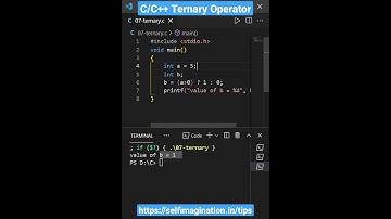 C/C++ Ternary Operator By Sandip Nigam