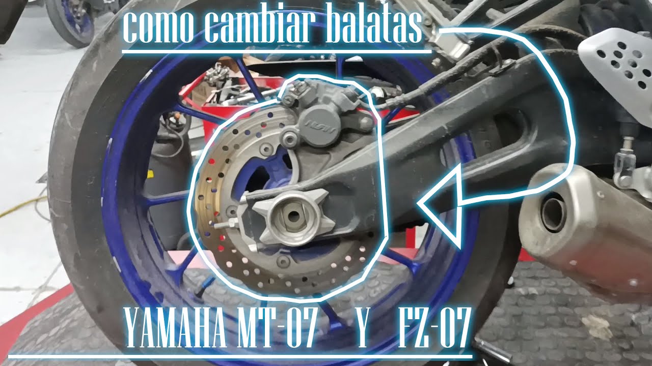 замена задних тормозных колодок (тормозных колодок) yamaha fz07 yamaha mt07 2014 -2019 г.в.
