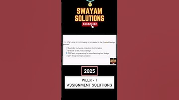 Automation in Manufacturing Week 1 | SWAYAM NPTEL Assignment Solutions | SUBSCRIBE