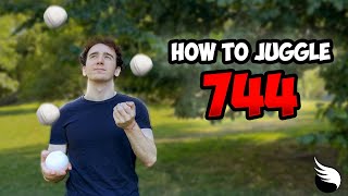 How to Juggle 744 (5 Ball Advanced Trick)