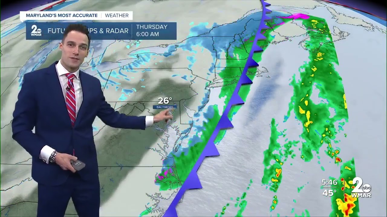 Baltimore Weather Forecast January 12th, 2026 with Meteorologist Dylan Robichaud