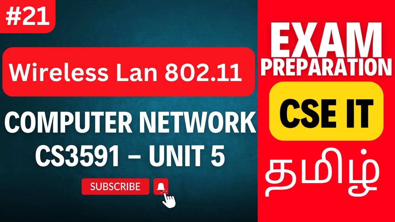 Wireless LAN (802.11) Explained | Wi-Fi Standards & Applications | CS3591 Unit 5 | Anna University