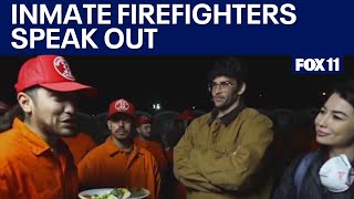 California Fires: Twitch streamer Hasan Piker meets LA inmate firefighters