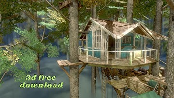 Tree House 3D Model Free Download - Amazing Tree House 3D