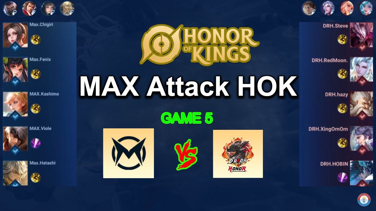 Team Max vs Droar Honor | GAME 5 | ការប្រកួត MAX Attack HOK Tournament | HOK GameKH