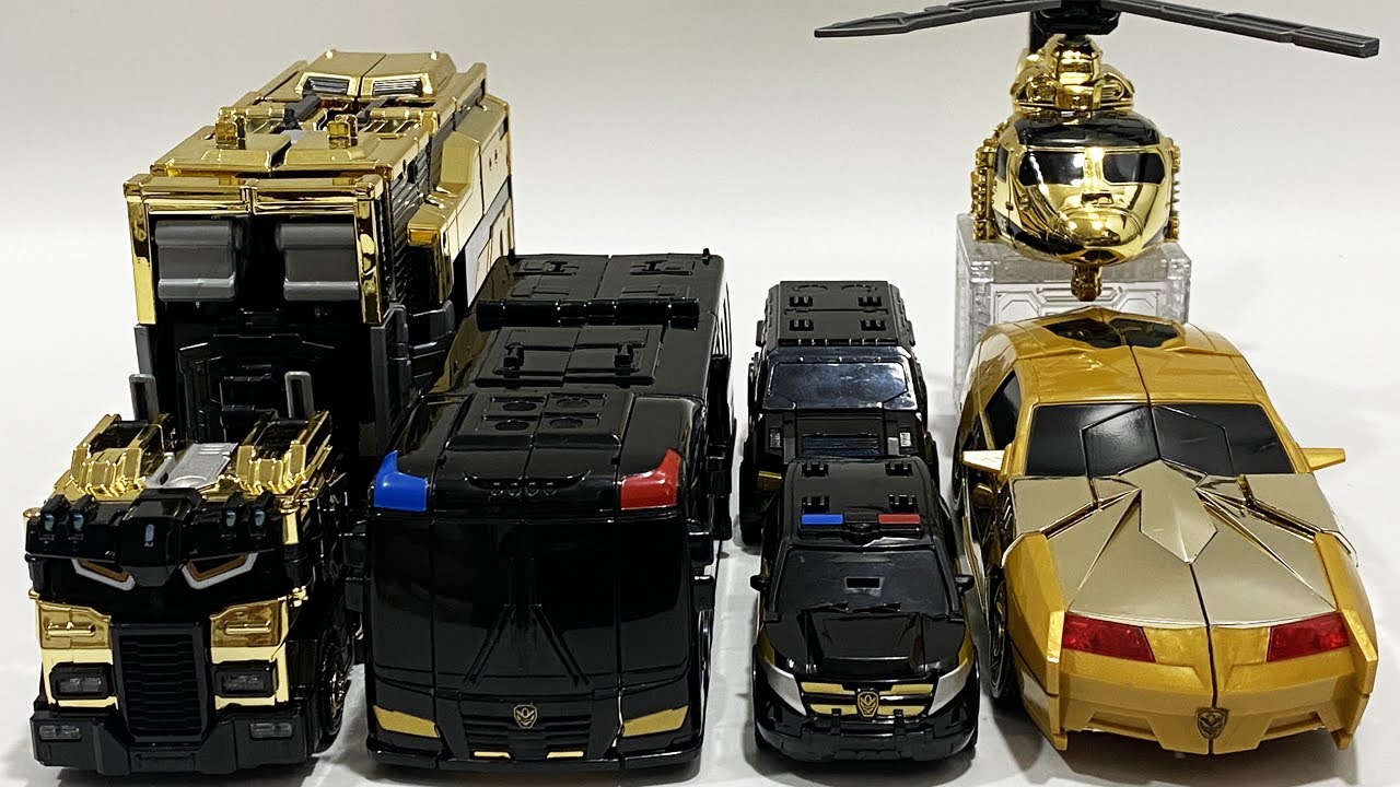 [메탈카드봇 | 헬로카봇] 헤비아이언 K캅스 제트렌 황금 6대 변신 합체 모음 Gold Robot Combine Toys