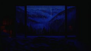 Hard Rain at Night ~ Heavy Rainstorm Sounds to Sleep Fast, Relax Mind & Block Noise