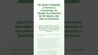 Mi Madre Limpiaba la Nevera a Conciencia. Su &quot;Manía&quot; Es el Secreto de...