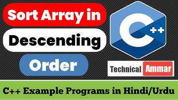C++ Program to Sort an Array in Descending Order | Bubble Sort | C++ Example Programs #94