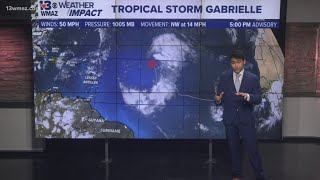 Tropics Outlook: Tropical Storm Gabrielle continues to move through the Central Atlantic