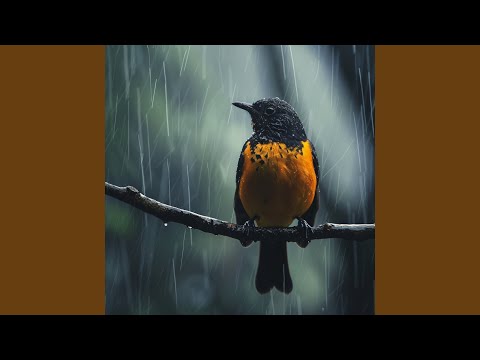 Easy Relaxing Acoustics, Splish Splash & Lively Nature Sounds - Birds Singing on Rainy Branches