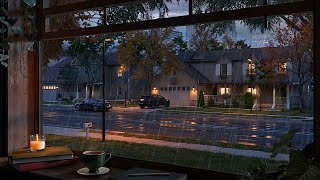 American Suburban Evening Rain Ambience with Distant Thunder Sounds for Focus, Study, and Relaxation screenshot 5
