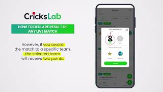 How to Declare a Match Result in CricksLab | English Tutorial screenshot 1