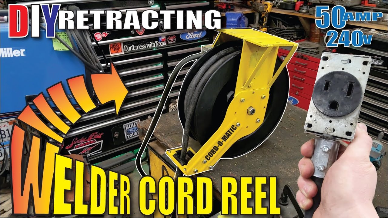 DIY 50' Retractable Cord Reel for 240 Volt Welder and Plasma Cutter