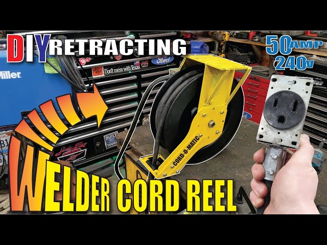 DIY retractable WELDER Cord Reel 50amp 240volt Plasma Cutter 