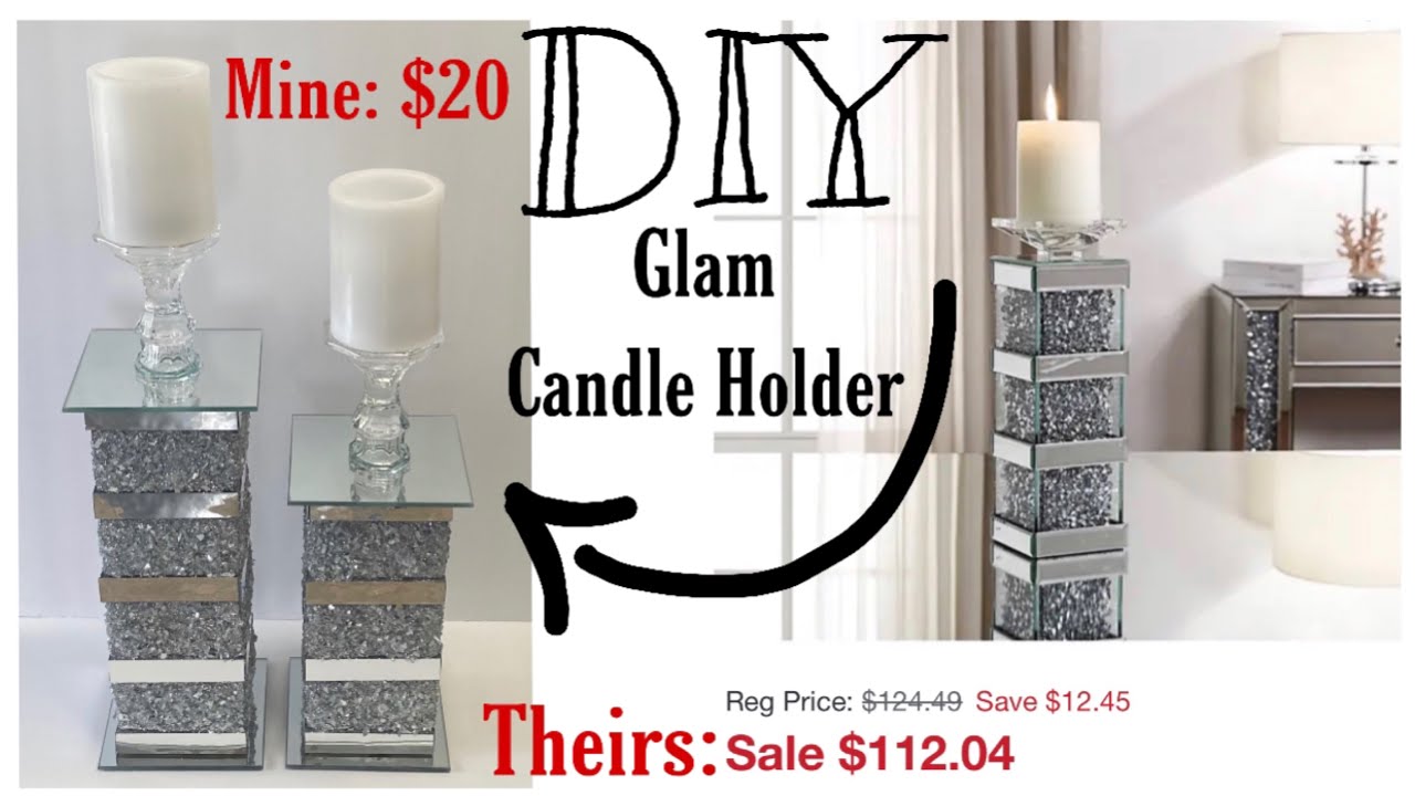 DIY Glam Dollar Tree Candle Holders YouTube