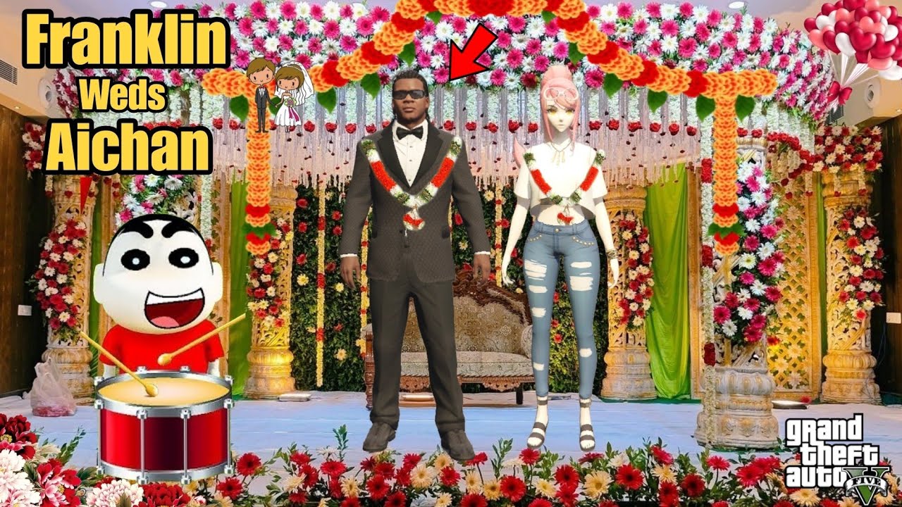Franklin Get Married in GTA 5 | Shinchan Celebrating Franklin Marriage