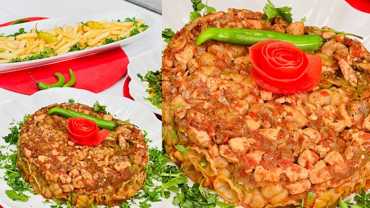 طريقة عمل طاجن مكرونة بالدجاج | العزومة مع الشيف فاطمة أبو حاتي