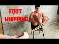 Surviving Foot WHIPPING Corporal Punishment *EXTREME PAIN* | Bodybuilder VS Bamboo Stick Whips