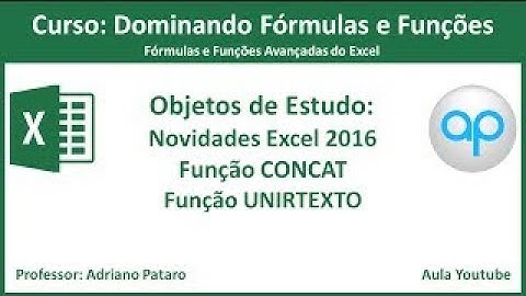 Funções de Texto CONCAT e UNIRTEXTO | Excel #45