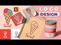HOW TO CREATE AN ICE-CREAM LOGOTYPE + LOGO PRESENTATION | TUTORIAL IN ADOBE ILLUSTRATOR