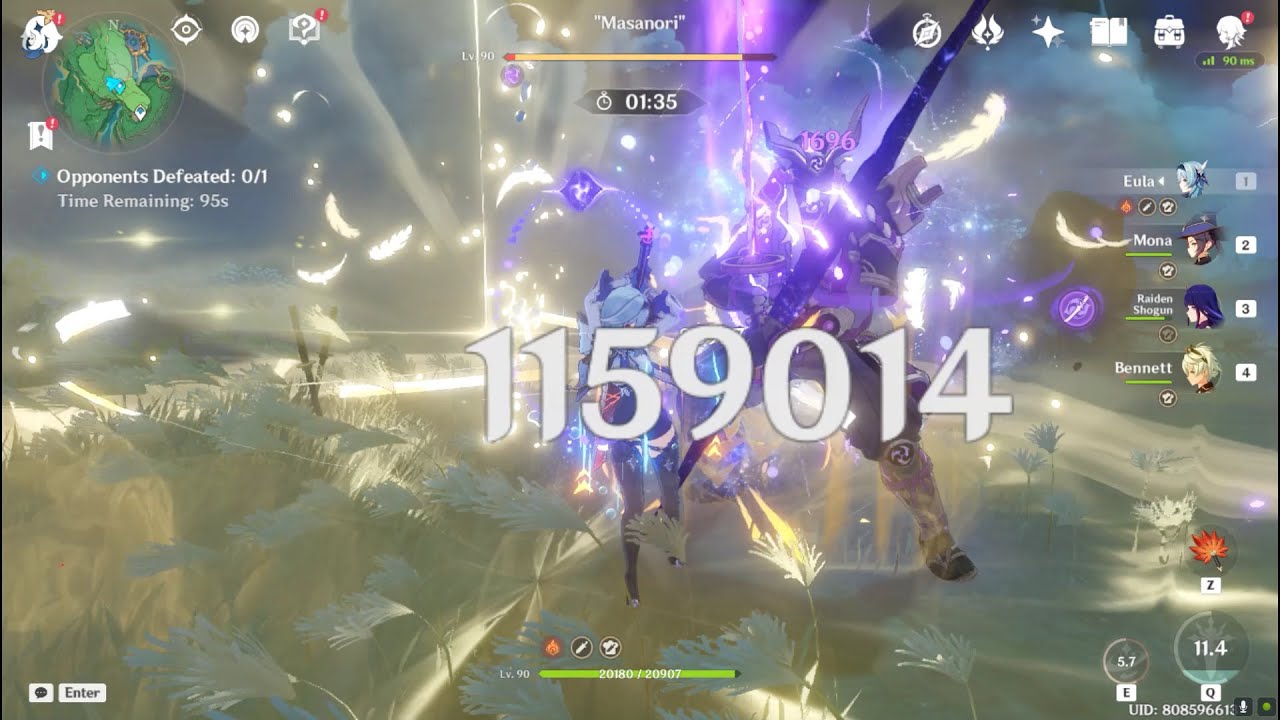 (Updated Version) Eula C0 1,1Million Damage Showcase :)