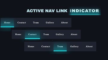 Active Nav Link indicator With Javascript  | Menu Nav Link Indicator  HTML CSS and Javascript