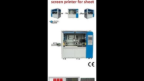 Sheet to sheet CCD Alignment Screen printing machine  screen printers