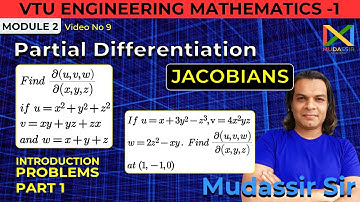 VTUM1|Jacobian engineering mathematics introduction and examples part 1