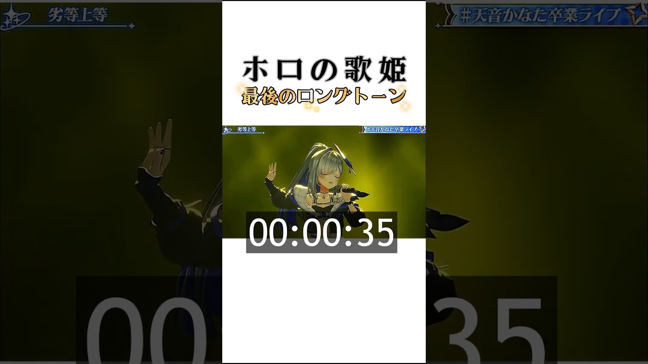 【ホロの歌姫】かなたん最後のロングトーン #ホロライブ #切り抜き #vtuber #天音かなた