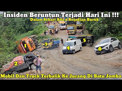 Today's Sequential Incident || Cars, Trucks Overturned And Slided On Batu Jomba