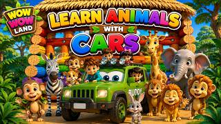 Learn Animals With Cars 🦁 | Fun Animal Names for Kids | Preschool Learning | WOW WOW Land screenshot 3