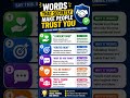 Words That Secretly Make People Trust You 🤝🧠 #psychology #english
