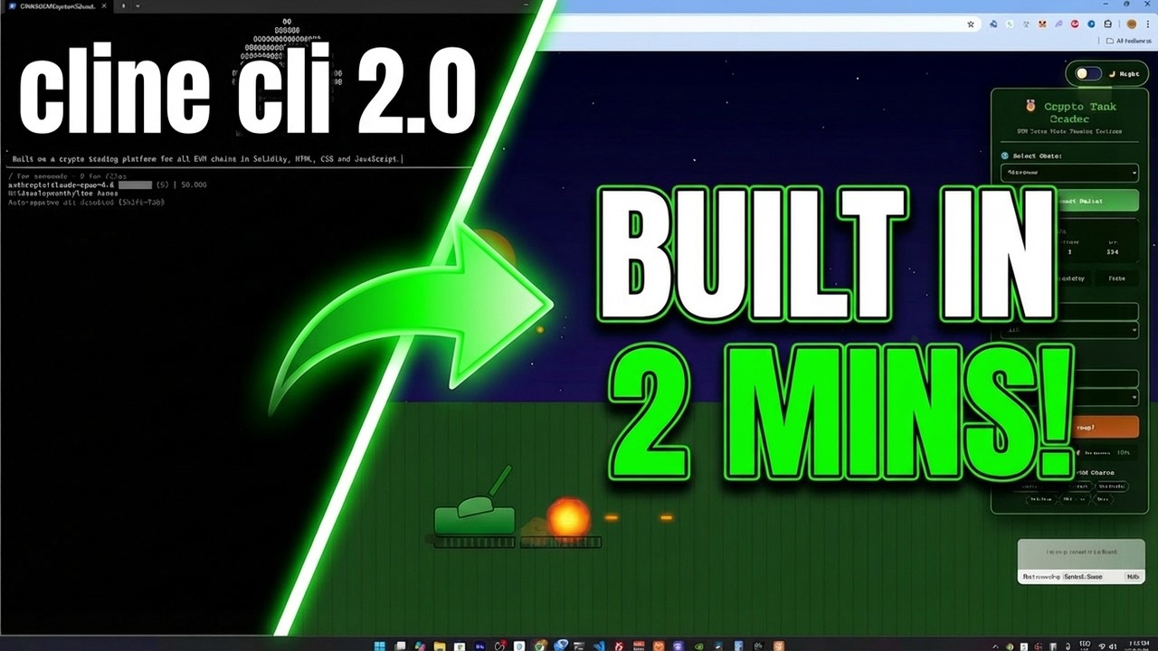 Cline CLI 2.0 builds Trading plattform in 2 minutes!