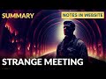 Strange meeting by wilfred owen  summary in english
