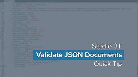 Validate JSON Documents in Studio 3T