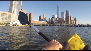 New York - Sommertag am Pier 25 und Kajak fahren am Pier 26 - Hudson River NYC