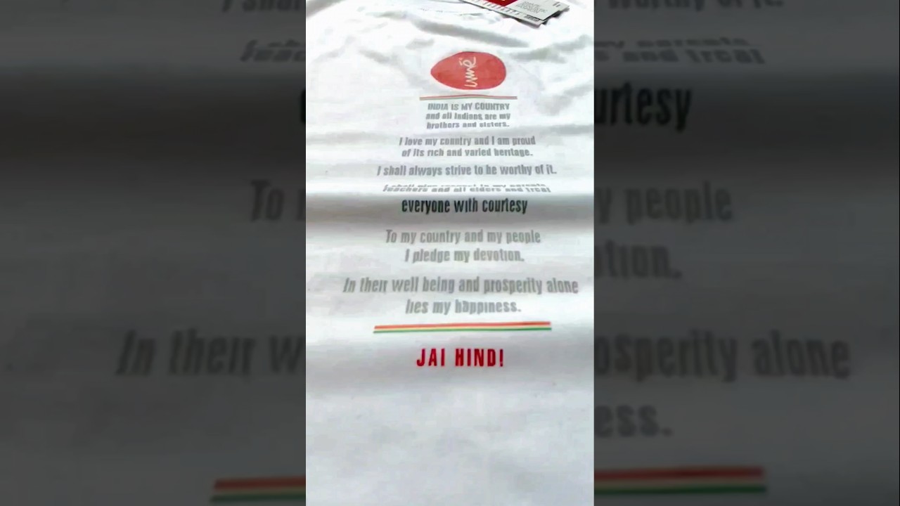 India's own label, Ume proudly prints PLEDGE on its T-shirts,  spreading awareness & Indian style.