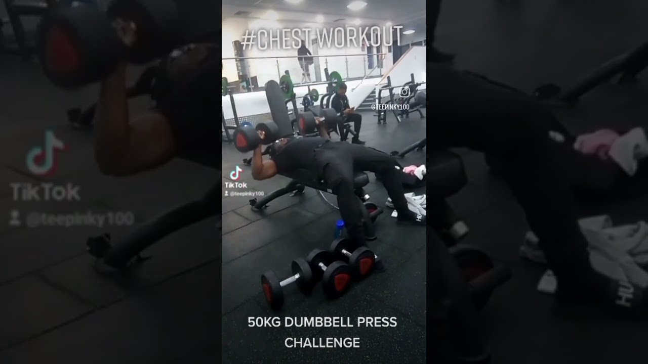 50KG DUMBBELL PRESS CHEST #chestworkout #50kg