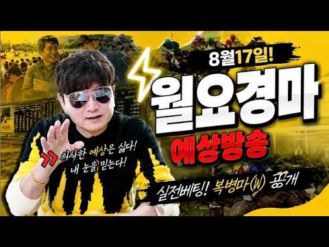 【조철 실전베팅】 8월17일 월요경마 예상방송/ 복병마(W) 공개