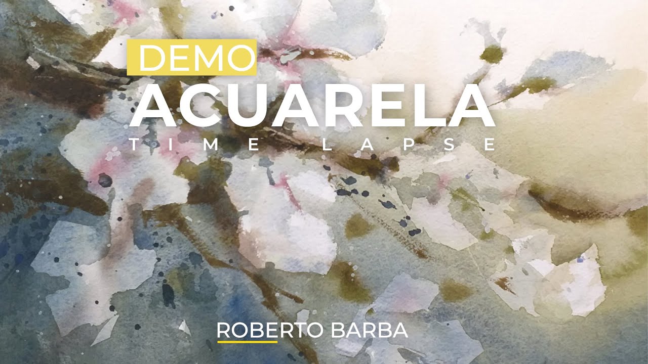 DEMO ACUARELA - ALMENDRO EN FLOR time lapse